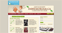 Desktop Screenshot of inmemoriam.ca